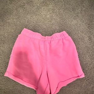 pink aerie sweatshorts